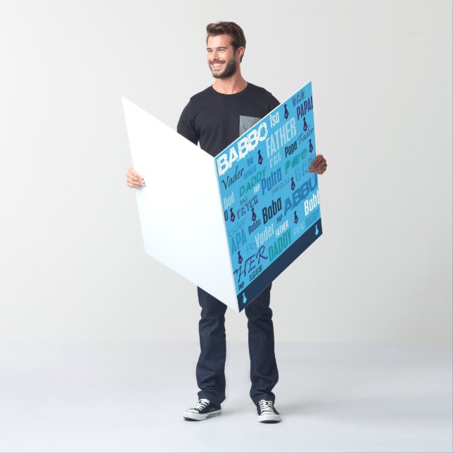 Giant Happy Father's Day Card-Father in Languages Card (In Situ)