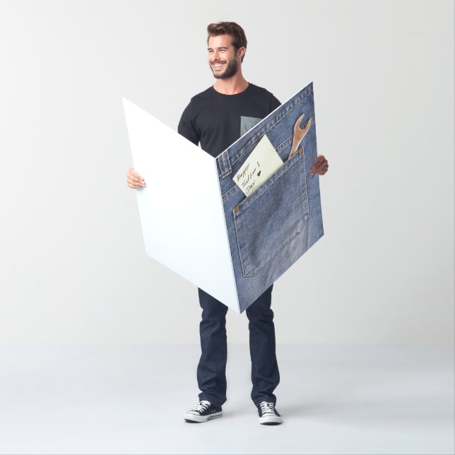 Giant Happy Father's Day Card - Huge Card for Dad (In Situ)
