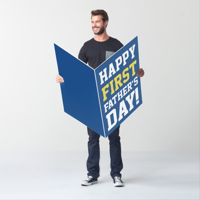 Giant Happy First 1st Father's Day New Dad Card (In Situ)