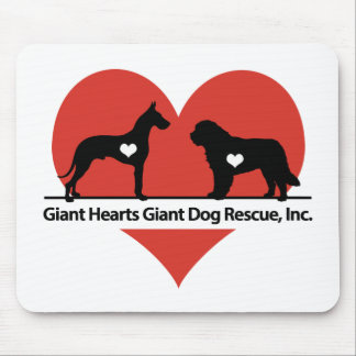 Giant Hearts Giant Dog Rescue Logo Mouse Pad