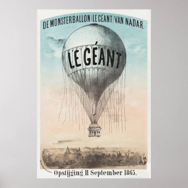Giant hot air balloon poster (Front)