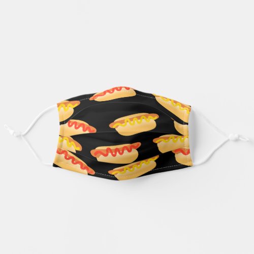 Giant Hot Dogs with Ketchup or Mustard Adult Cloth Face Mask