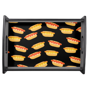 Giant Hot Dogs with Ketchup or Mustard Serving Tray