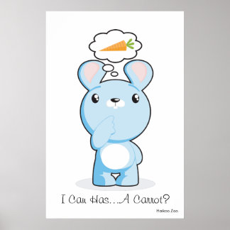 Giant 'I Can Has...A Carrot?' Poster