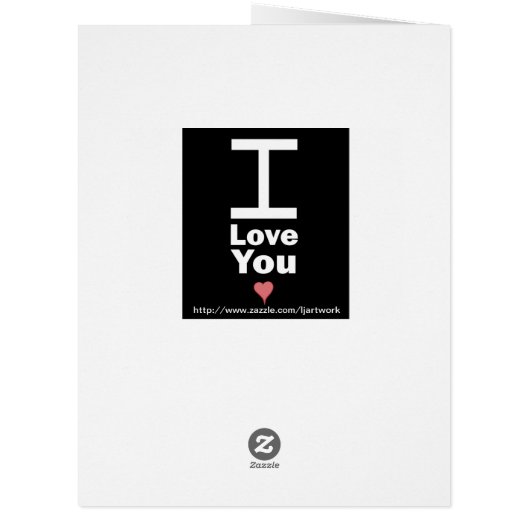 Giant I Love You Greeting Card (Back)