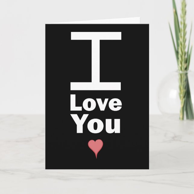 Giant I Love You Greeting Holiday Card (Front)