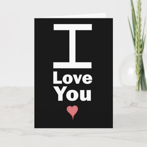 Giant I Love You Greeting Holiday Card