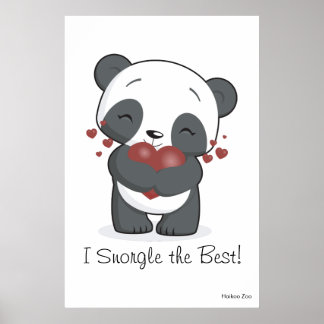 Giant 'I Snorgle the Best!' Panda Poster