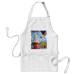 Giant Ice Cream Cone Carnival Landscape Adult Apron