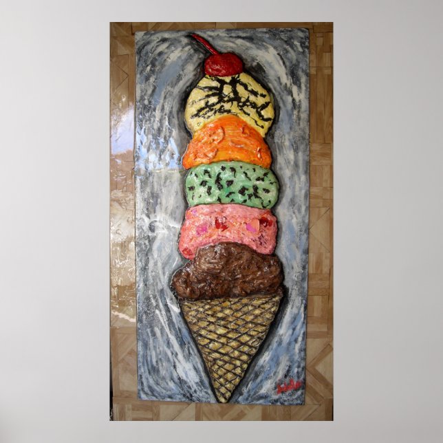 Giant Ice Cream Scoops Poster (Front)