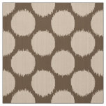 Giant Ikat Dots, beige and dark taupe tan Fabric