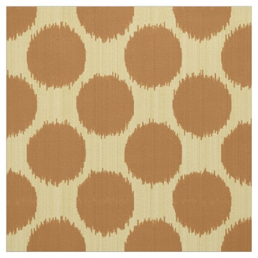 Giant Ikat Dots, mustard gold and chamois yellow Fabric