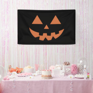 Giant Jack O' Lantern Face Halloween Pumpkin  Banner