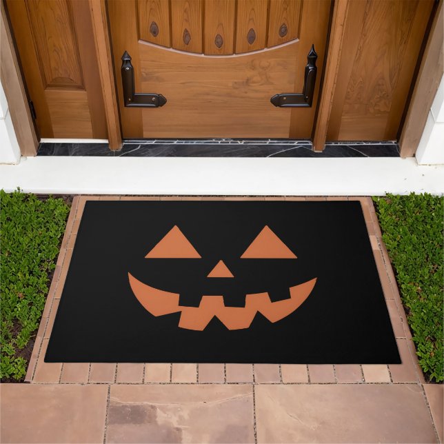 Giant Jack O' Lantern Face Halloween Pumpkin  Doormat (Outdoor)