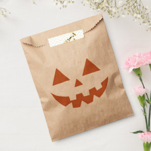 Giant Jack O' Lantern Face Halloween Pumpkin  Favor Bag