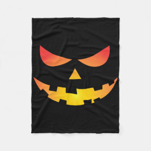 Giant Jack O' Lantern Face Halloween Pumpkin Fun Fleece Blanket