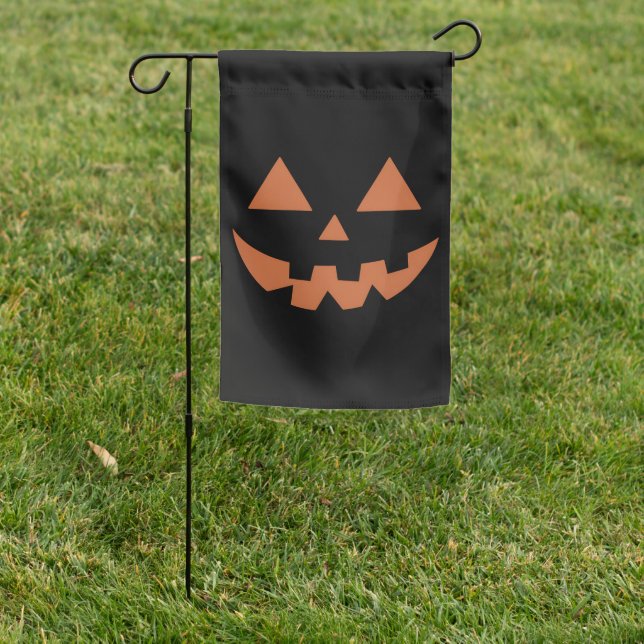 Giant Jack O' Lantern Face Halloween Pumpkin  Garden Flag (In SItu)