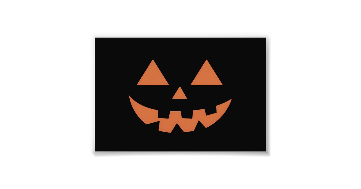 Giant Jack O' Lantern Face Halloween Pumpkin Photo Print | Zazzle