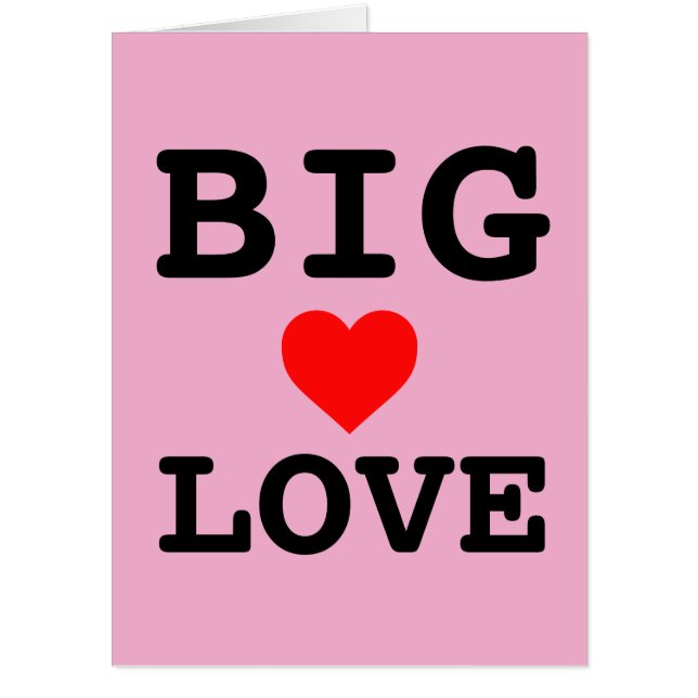 GIANT JUMBO BIG LOVE BIRTHDAY CARD! CARD (Front)