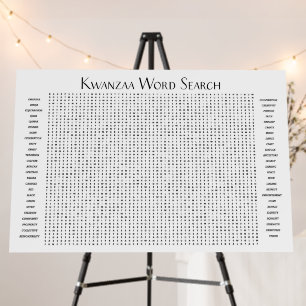 Giant Kwanzaa Word Search Poster