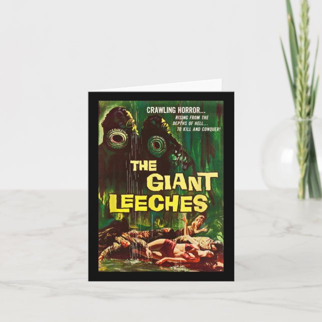 Giant Leeches Clic Halloween Monster Poster Horror Card (Front)