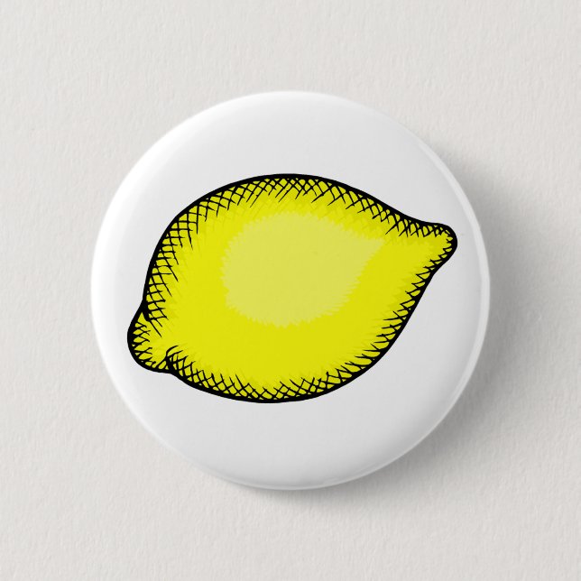 Giant Lemon Pinback Button (Front)