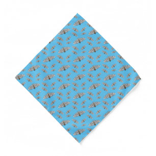 Giant leopard moth cartoon illustration bandana