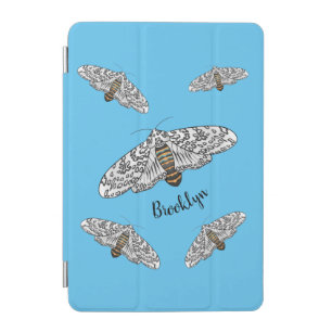 Giant leopard moth cartoon illustration iPad mini cover