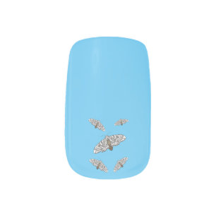 Giant leopard moth cartoon illustration minx nail art