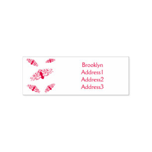 Giant leopard moth cartoon illustration self-inking stamp