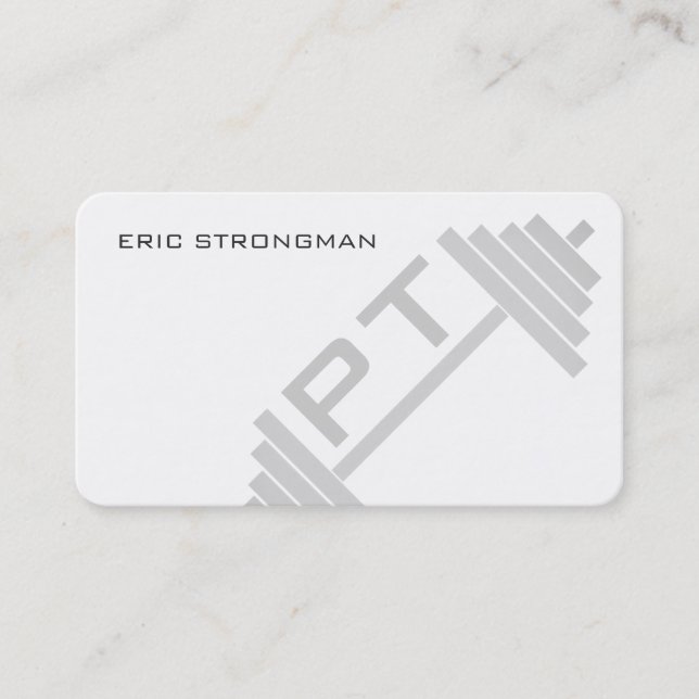 Giant logo grey barbell cover business card (Front)