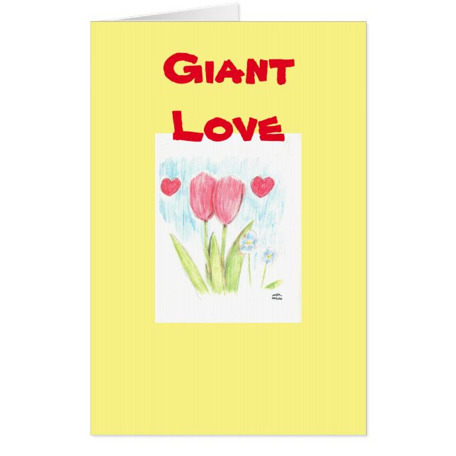 Giant Love Big Sweetheart Card (Front)