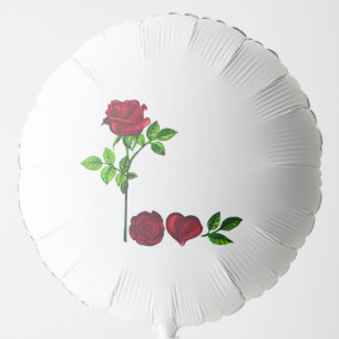 Giant LOVE - Hand-Painted Rose Balloon