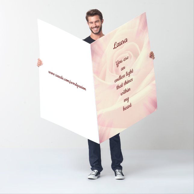 Giant lovely worded Valentines Greetings Card (In Situ)