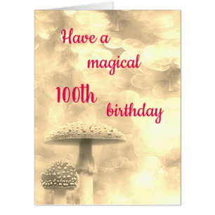 Giant Magical 100th birthday design Card