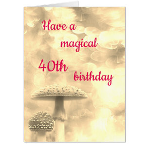 Giant Magical 40th birthday design Card