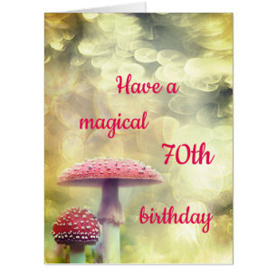 Giant Magical 70th birthday design Card