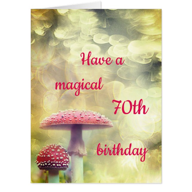 Giant Magical 70th birthday design Card (Front)