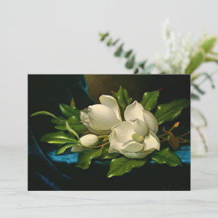 Giant Magnolia on a Blue Velvet Cloth Card
