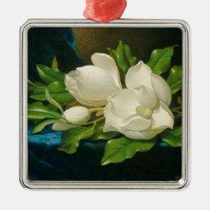Giant Magnolias on a Blue Velvet Cloth, c.1890 (oi Metal Ornament