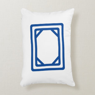 Giant Mahjong Blue Dragon Tile Decorative Pillow