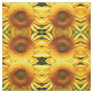 Giant mammoth yellow sunflower fabric