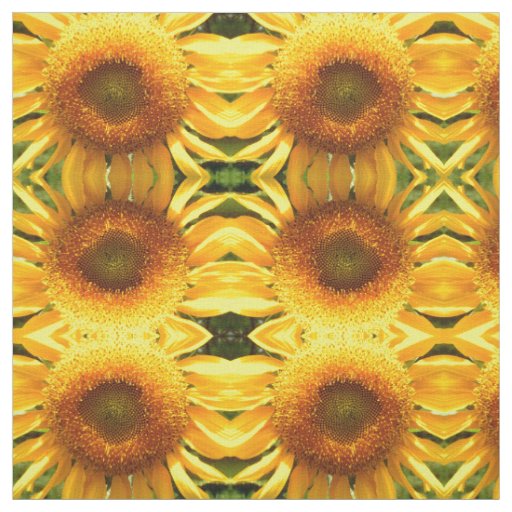 Giant mammoth yellow sunflower fabric