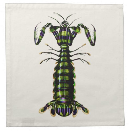 Giant Mantis Shrimp _ Vintage Illustration Cloth Napkin
