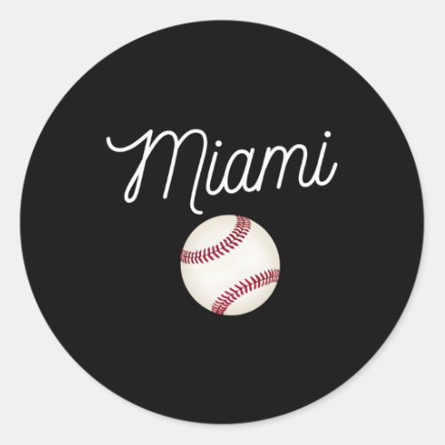 Giant Marlin Ball For Miami Hometown Baseball Fans Classic Round Sticker