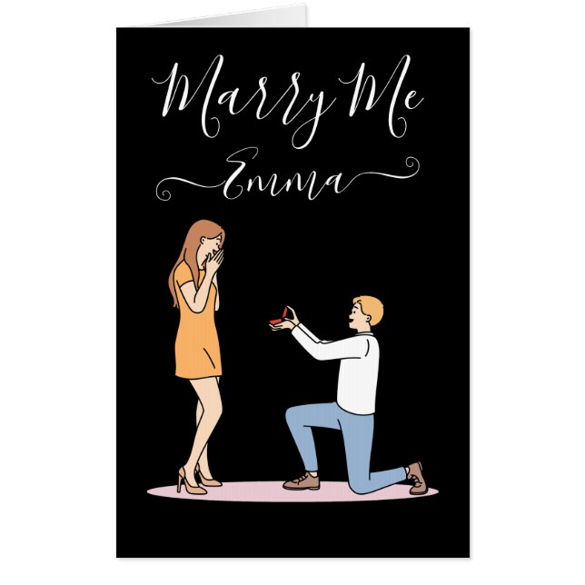 giant marriage proposal fairy tale card (Front)