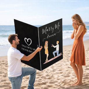 giant marriage proposal fairy tale card