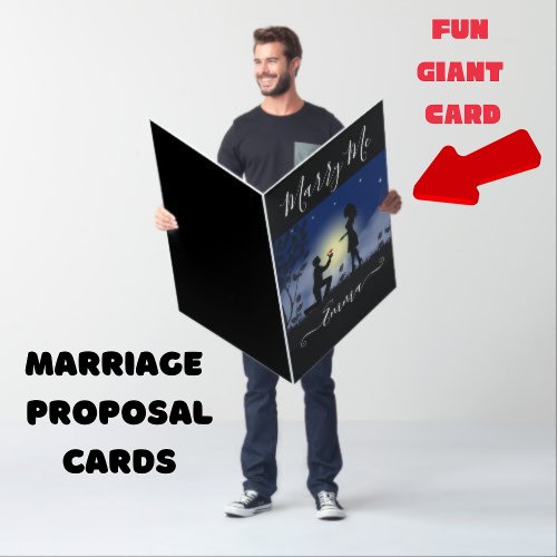 giant marry me personalized proposal card