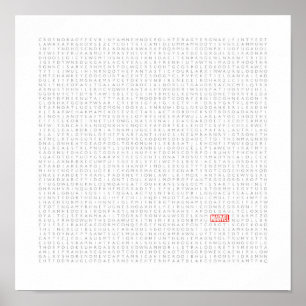 Giant Marvel Themed Wordsearch Poster