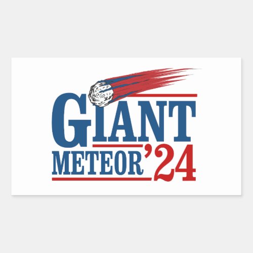 Giant Meteor 2024 Rectangular Sticker